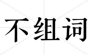 不组词